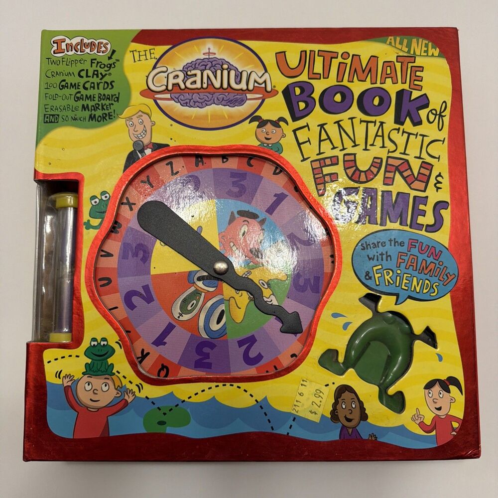 Cranium Ultimate Book Fantastic Fun Games Complete Activity Kit Open Box
